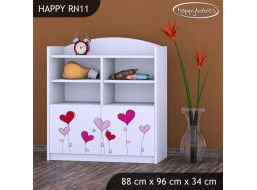 Detský úložný regál LOVE - TYP 11 - NÍZKY