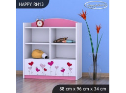 Detský úložný regál LOVE - TYP 13 - NÍZKY