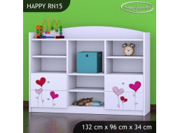 Detský úložný regál LOVE - TYP 15 - NÍZKY