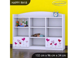 Detský úložný regál LOVE - TYP 18 - NÍZKY