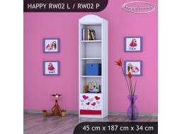 Detský úložný regál LOVE - TYP 2 - VYSOKÝ