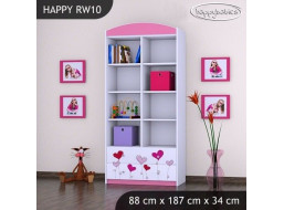 Detský úložný regál LOVE - TYP 10 - VYSOKÝ