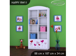 Detský úložný regál LOVE - TYP 11 - VYSOKÝ