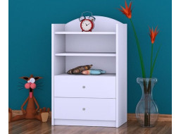 Detský úložný regál HAPPY bez motívu - TYP 6 - NÍZKY