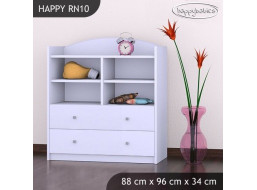 Detský úložný regál HAPPY bez motívu - TYP 10 - NÍZKY