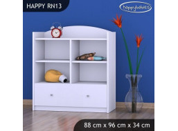 Detský úložný regál HAPPY bez motívu - TYP 13 - NÍZKY