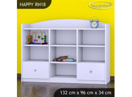 Detský úložný regál HAPPY bez motívu - TYP 18 - NÍZKY