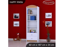 Detský úložný regál HAPPY bez motívu - TYP 6 - VYSOKÝ