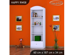 Detský úložný regál HAPPY bez motívu - TYP 8 - VYSOKÝ