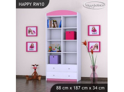 Detský úložný regál HAPPY bez motívu - TYP 10 - VYSOKÝ