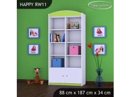Detský úložný regál HAPPY bez motívu - TYP 11 - VYSOKÝ