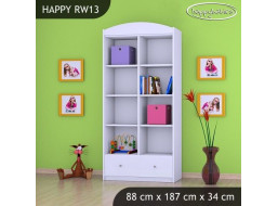 Detský úložný regál HAPPY bez motívu - TYP 13 - VYSOKÝ