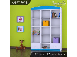 Detský úložný regál HAPPY bez motívu - TYP 18 - VYSOKÝ