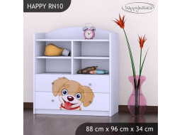 Detský úložný regál PSÍK - TYP 10 - NÍZKY