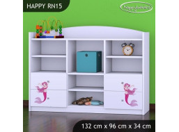 Detský úložný regál Malá morská víla - TYP 15 - NÍZKY