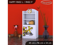 Detský úložný regál ŽLTÝ BAGR - TYP 2 - NÍZKY