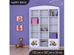 Detský úložný regál ŽLTÝ BAGR - TYP 15 - VYSOKÝ