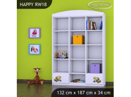 Detský úložný regál ŽLTÝ BAGR - TYP 18 - VYSOKÝ