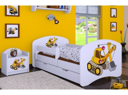 Detská posteľ so zásuvkou 180x90cm VESELÝ PSÍK