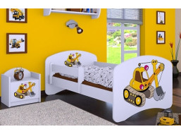 Detská posteľ bez šuplíku 180x90cm ŽLTÝ BAGER