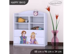 Detský úložný regál PRINC A PRINCEZNA - TYP 10 - NÍZKY