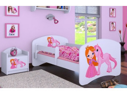 Detská posteľ bez šuplíku 180x90cm PRINCEZNÁ A JEDNOROŽEC