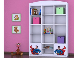 Detský úložný regál SUPERMAN - TYP 16 - VYSOKÝ