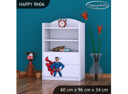 Detský úložný regál SUPERMAN - TYP 6 - NÍZKY