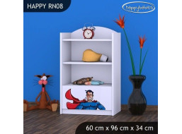 Detský úložný regál SUPERMAN - TYP 8 - NÍZKY