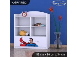 Detský úložný regál SUPERMAN - TYP 13 - NÍZKY