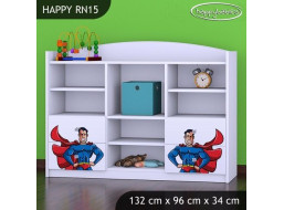 Detský úložný regál SUPERMAN - TYP 15 - NÍZKY
