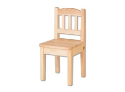 Detská drevená jedálenská stolička z masívu borovice