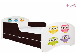 Detská posteľ so zásuvkou FAREBNÉ sovička