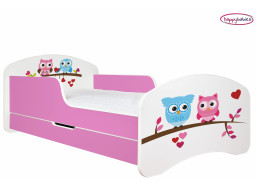 Detská posteľ so zásuvkou sovička A SRDIEČKA
