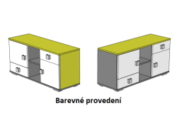Komoda - GREEN TYP C - farebné prevedenie