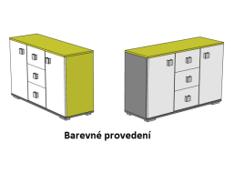 Komoda - GREEN TYP A - farebné prevedenie