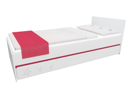 Detská posteľ so zásuvkou - STARS 200x90 cm - červená
