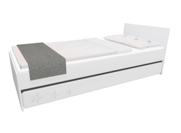 Detská posteľ so zásuvkou - STARS 200x90 cm - grafit