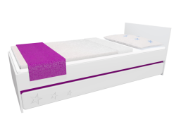 Detská posteľ so zásuvkou - STARS 200x90 cm - tmavo fialová