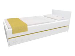 Detská posteľ so zásuvkou - STARS 200x90 cm - žltá