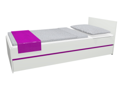 Detská posteľ so zásuvkou - CITY 200x90 cm - tmavo fialová