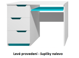 Písací stôl - MODERN TYP A - ľavé prevedenie