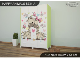 Detská skriňa Zamilovaní Žirafa - TYP 11A