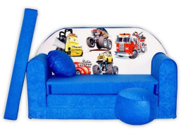 Detská pohovka CARS - modrá