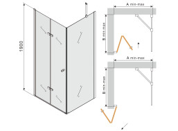 Sprchovací kút maxmax MEXEN LIMA - 80x70 cm
