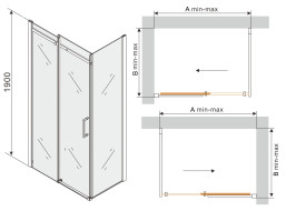 Sprchovací kút maxmax MEXEN OMEGA 120x70 cm