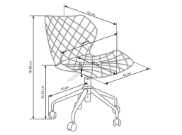 Detská otočná stolička MATRIX - rozmery