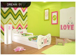Detská posteľ so zásuvkou 160x80cm zamilovaný Psíci + matrace ZADARMO!