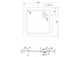 Sprchová vanička maxmax MEXEN SLIM 90x90 cm