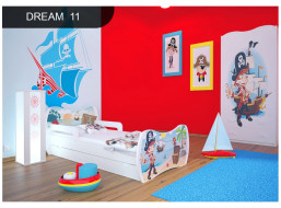 Detská posteľ so zásuvkou 180x90cm MALÝ PIRÁT + matrace ZADARMO!